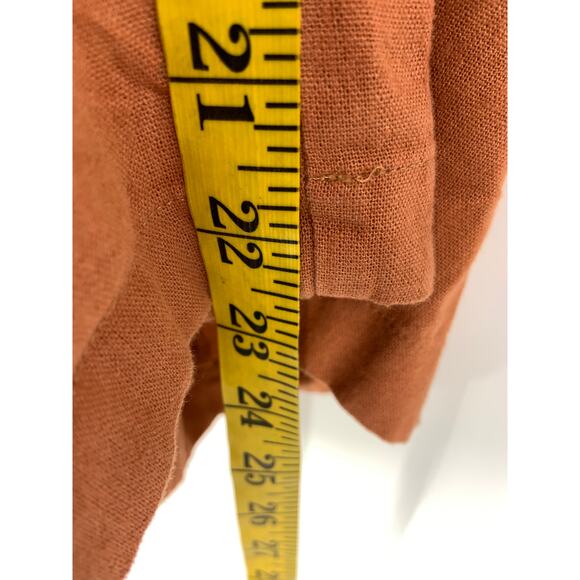 Liz Claiborne Rust Sleeveless Button Down Belted Jumpsuit Size M - Picture 8 of 8